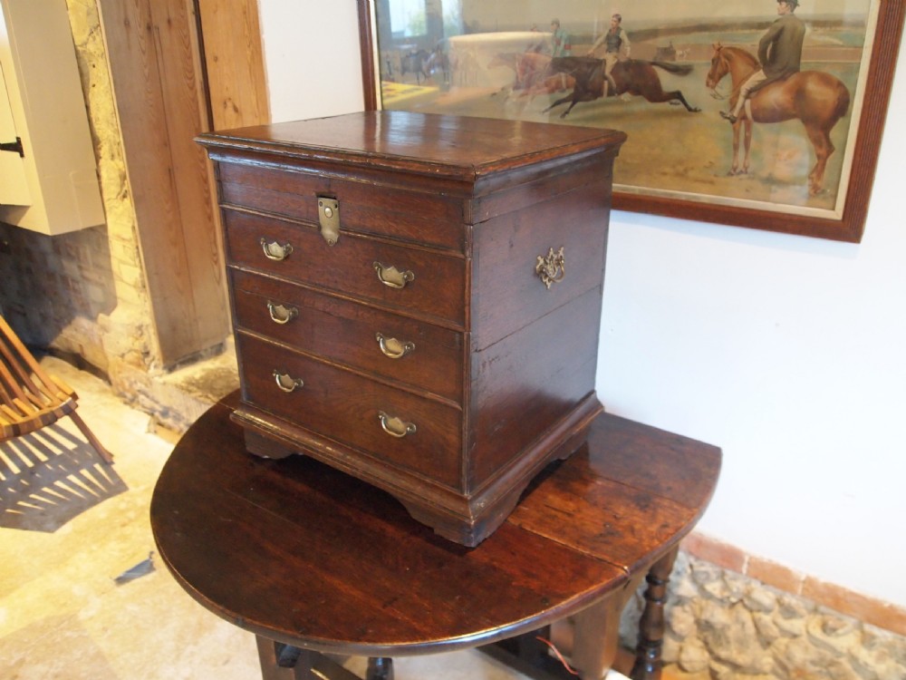 Stool chest box George II Oak c1750