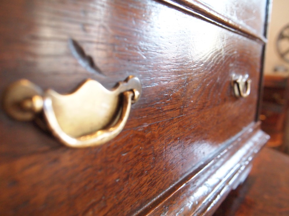 Stool chest box George II Oak c1750 View IX