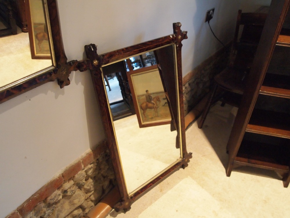 Mirrors a trio of Victorian Arts and Crafts Gothic mirrors c1890 View II