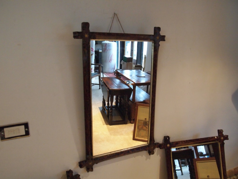 Mirrors a trio of Victorian Arts and Crafts Gothic mirrors c1890 View V