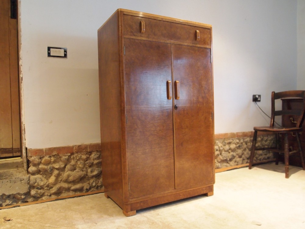 Art Deco cupboard Tall boy Burr Walnut c1920 View X