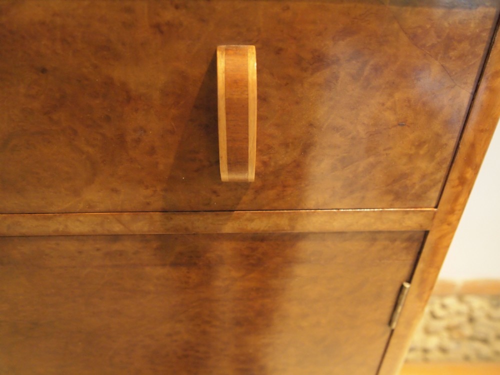Art Deco cupboard Tall boy Burr Walnut c1920 View XI