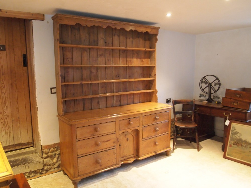 Dresser superb large Victorian Pine c1860 View V