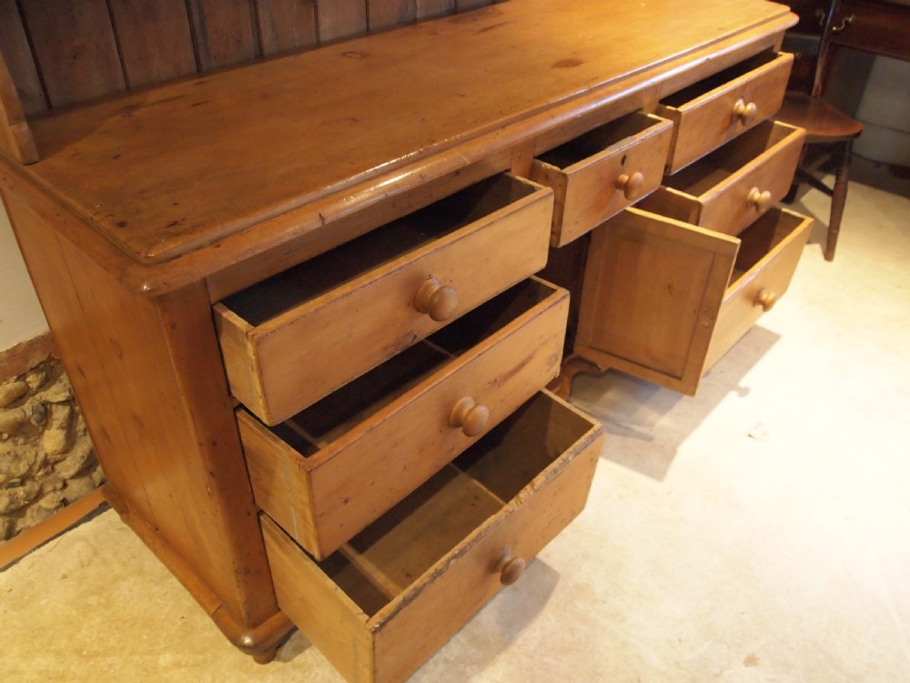 Dresser superb large Victorian Pine c1860 View VIII