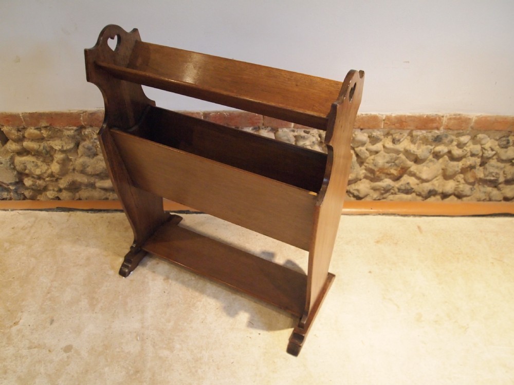Bookcase Canterbury Arts and Crafts Walnut c1900 View III