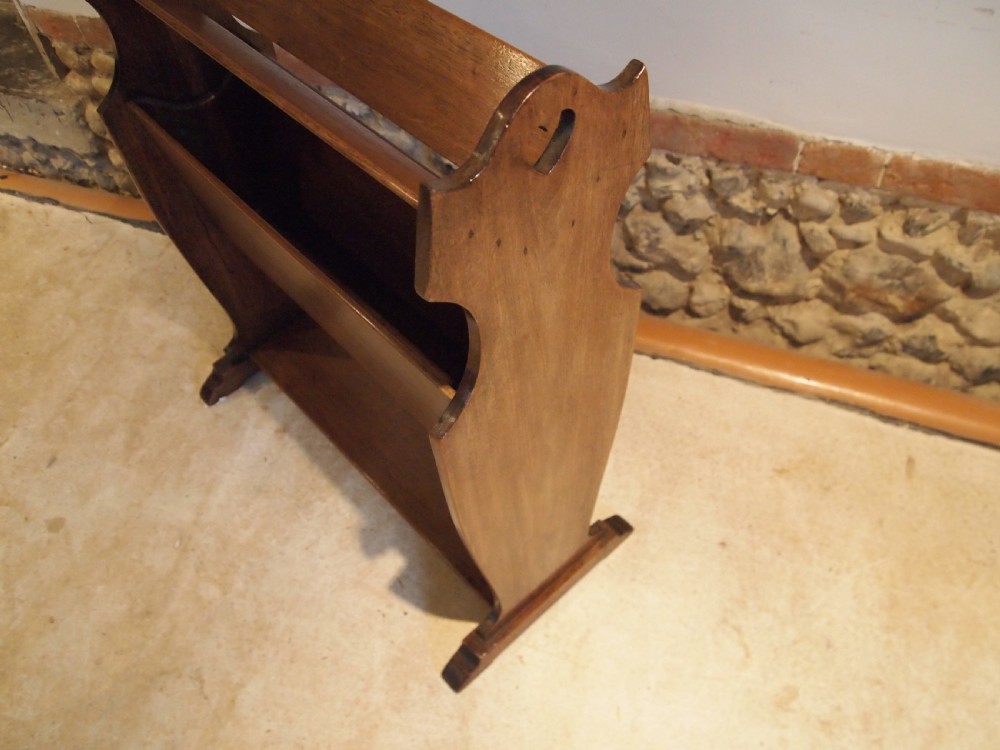 Bookcase Canterbury Arts and Crafts Walnut c1900 View V
