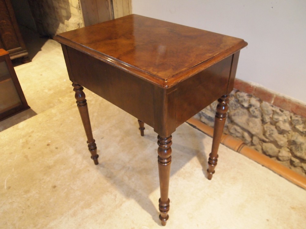 Table hall lamp side console Burr Walnut c1840 View XII