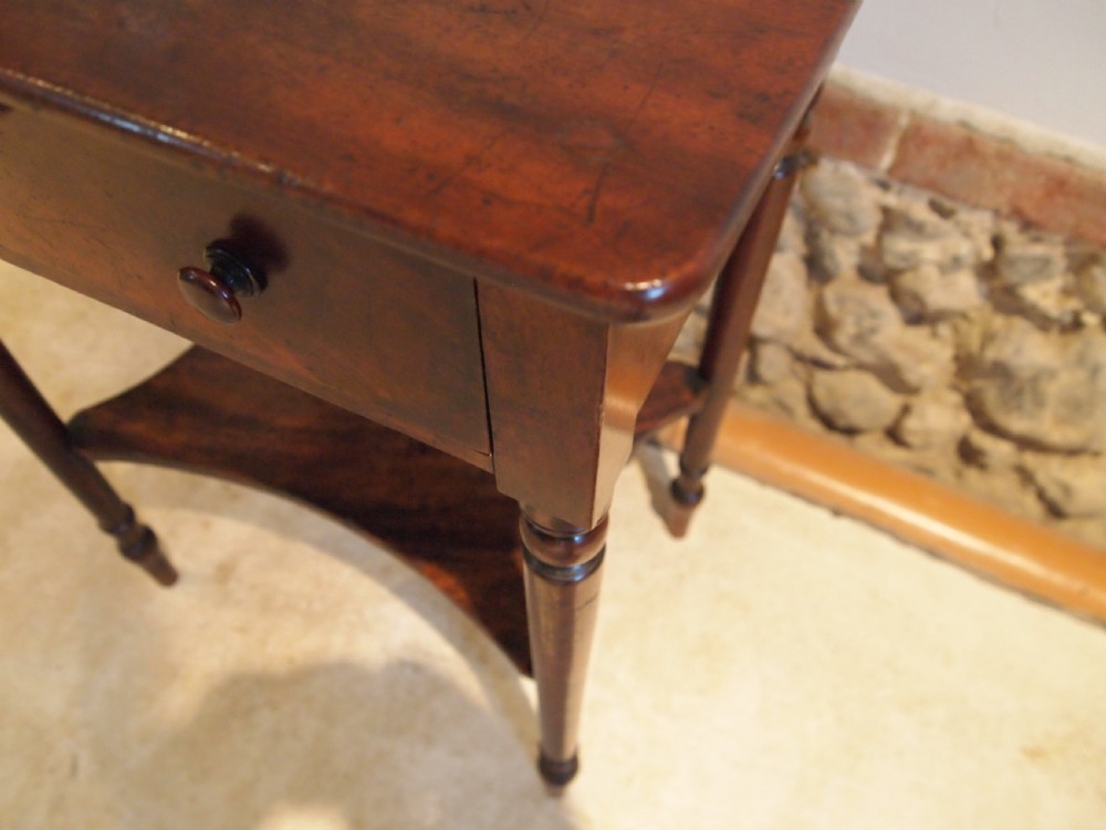Table George III superb provincial Mahogany side lamp hall c1790 View IV