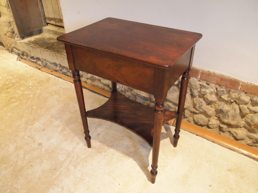 Table George III superb provincial Mahogany side lamp hall c1790 View XI