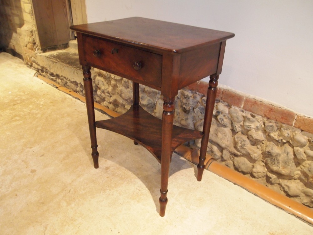 Table George III superb provincial Mahogany side lamp hall c1790 View XII