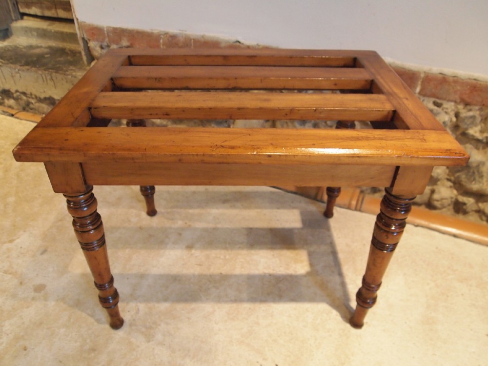 Stand luggage rack Victorian Satin Walnut c1880