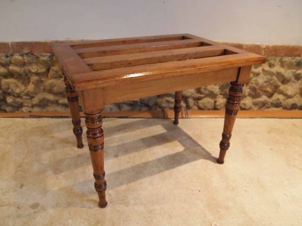 Stand luggage rack Victorian Satin Walnut c1880 View IV