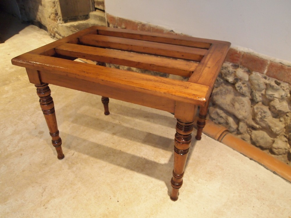 Stand luggage rack Victorian Satin Walnut c1880 View VI