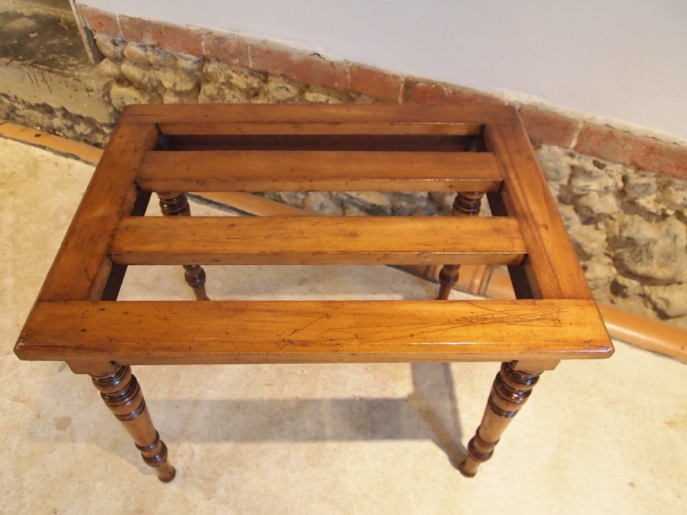 Stand luggage rack Victorian Satin Walnut c1880 View VII