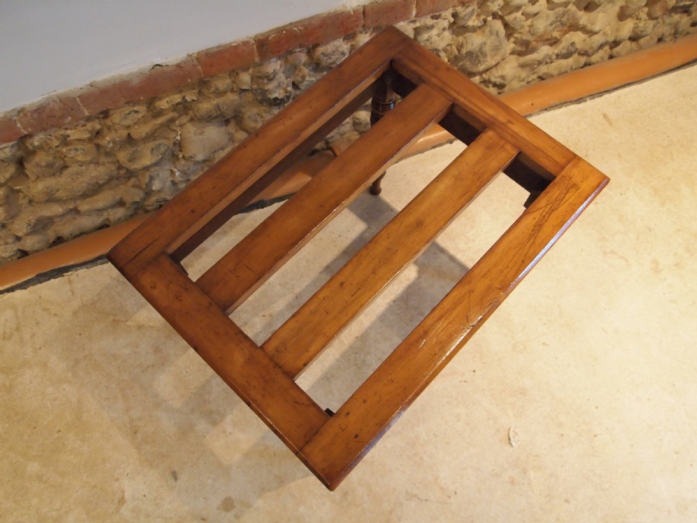 Stand luggage rack Victorian Satin Walnut c1880 View VIII