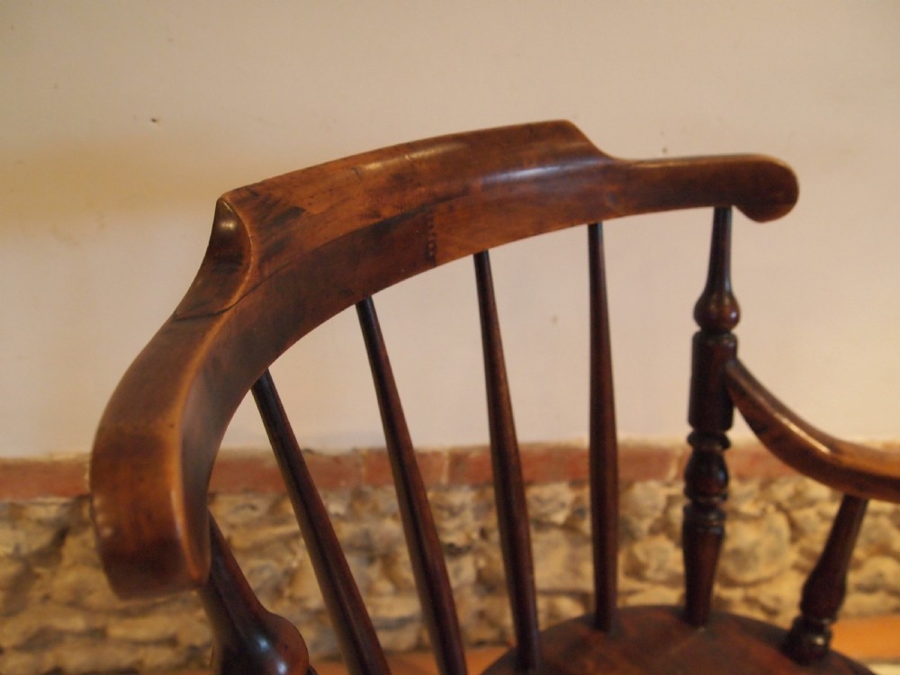 Chair Windsor Victorian Penny seat armchair c1880 View IV