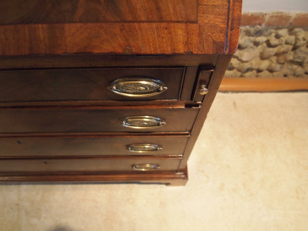 Bureau George III flame Mahogany c1790 View II