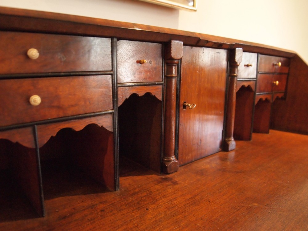Bureau George III flame Mahogany c1790 View V