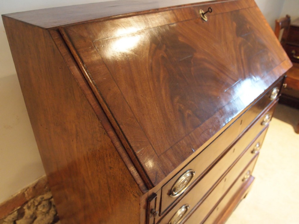Bureau George III flame Mahogany c1790 View VI