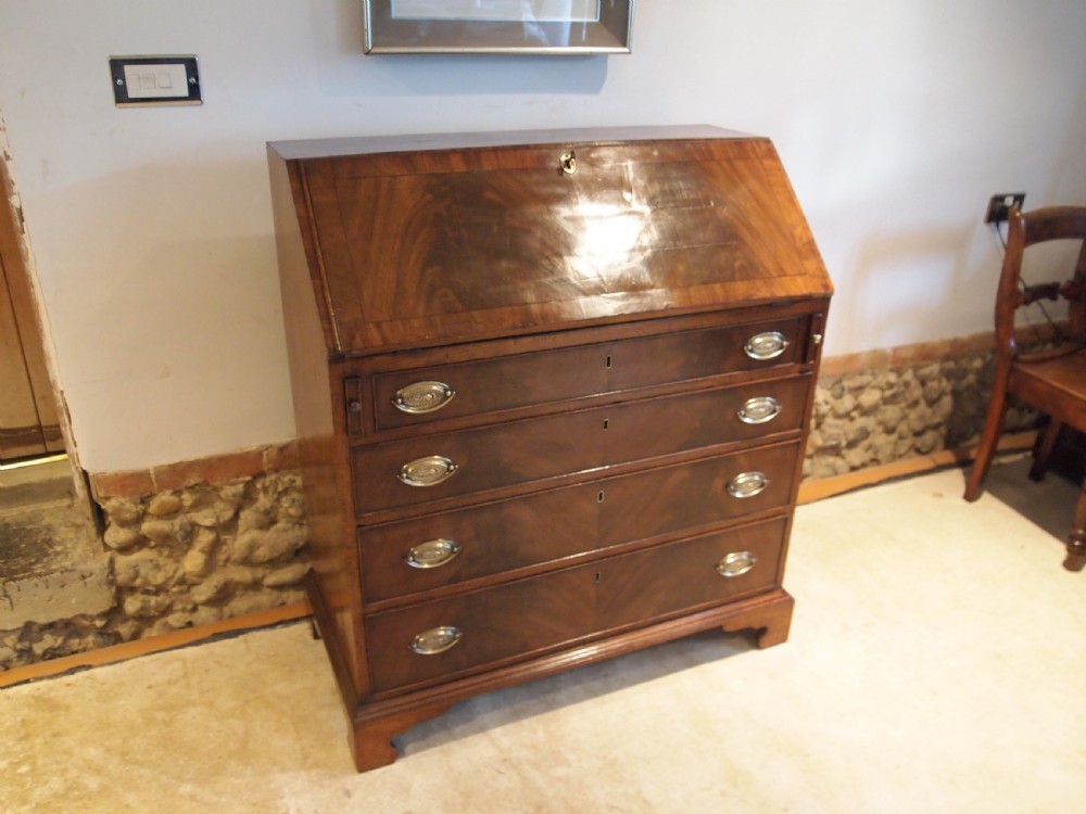 Bureau George III flame Mahogany c1790 View VIII