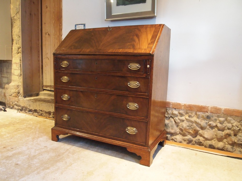 Bureau George III flame Mahogany c1790 View IX