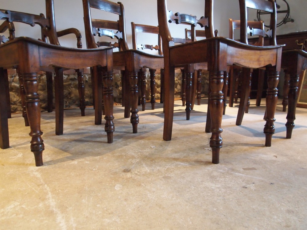 Chairs rare set of 10 East Anglian Bar back kitchen dining chairs c1820 View V