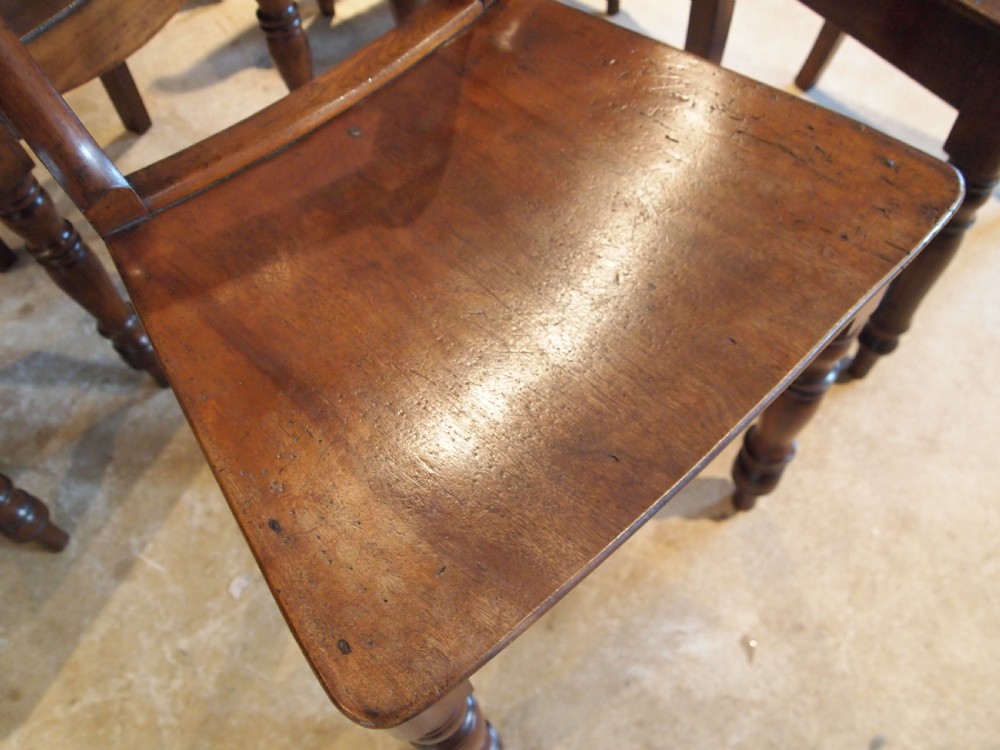 Chairs rare set of 10 East Anglian Bar back kitchen dining chairs c1820 View VI