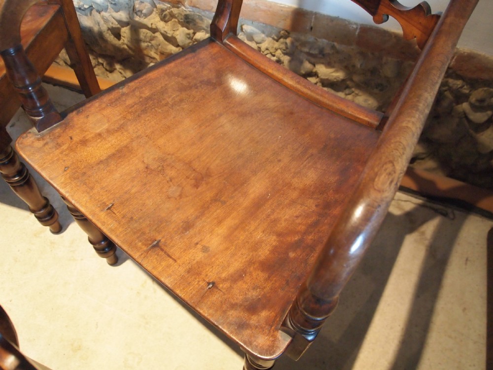 Chairs rare set of 10 East Anglian Bar back kitchen dining chairs c1820 View VIII