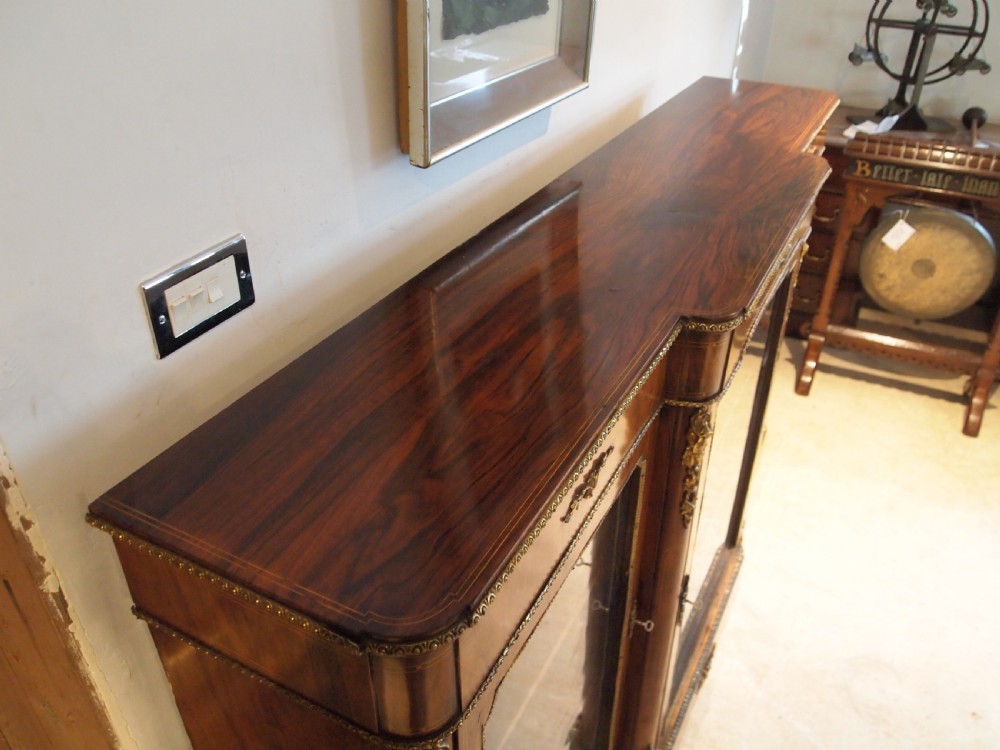 Bookcase credenza display Fine Victorian Walnut c1850 View VI