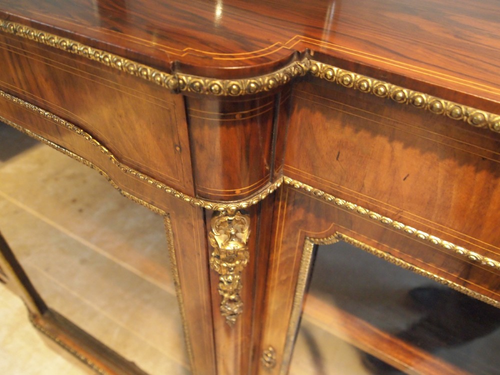 Bookcase credenza display Fine Victorian Walnut c1850 View IX