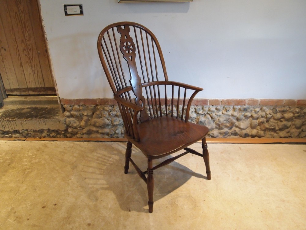 Chair Windsor early Victorian Ash Elm armchair c1840