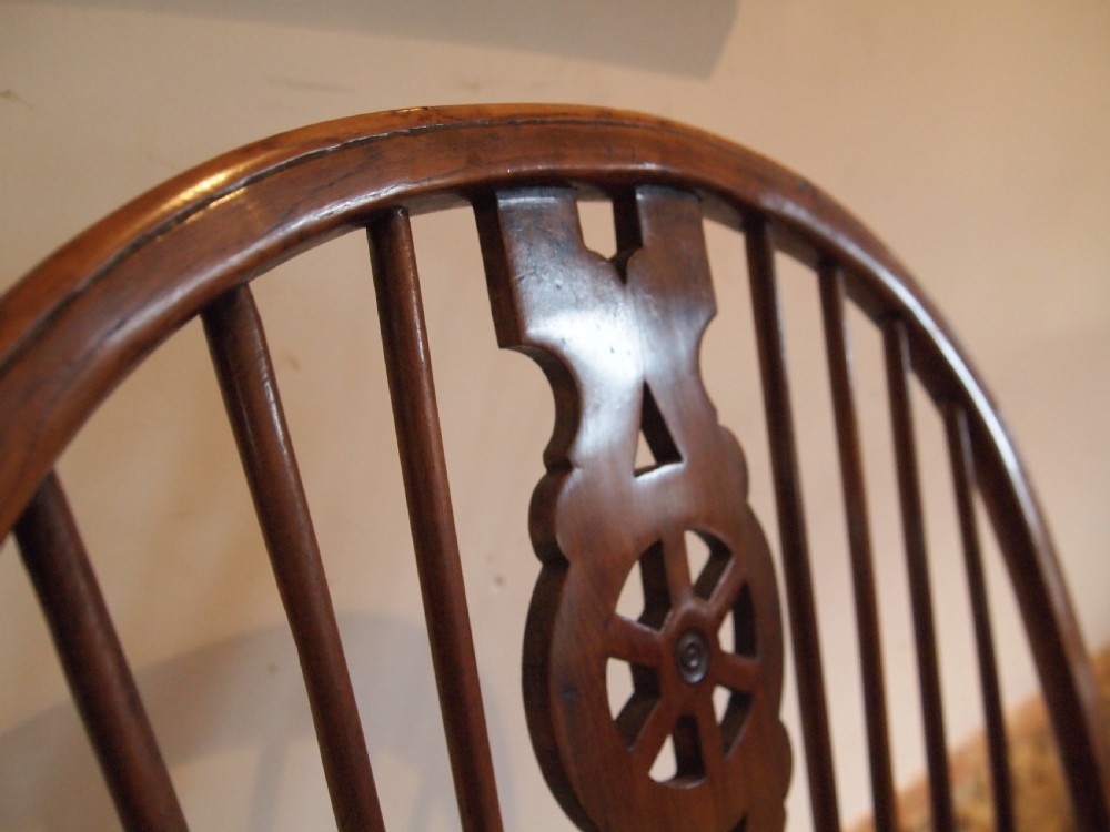 Chair Windsor early Victorian Ash Elm armchair c1840 View II