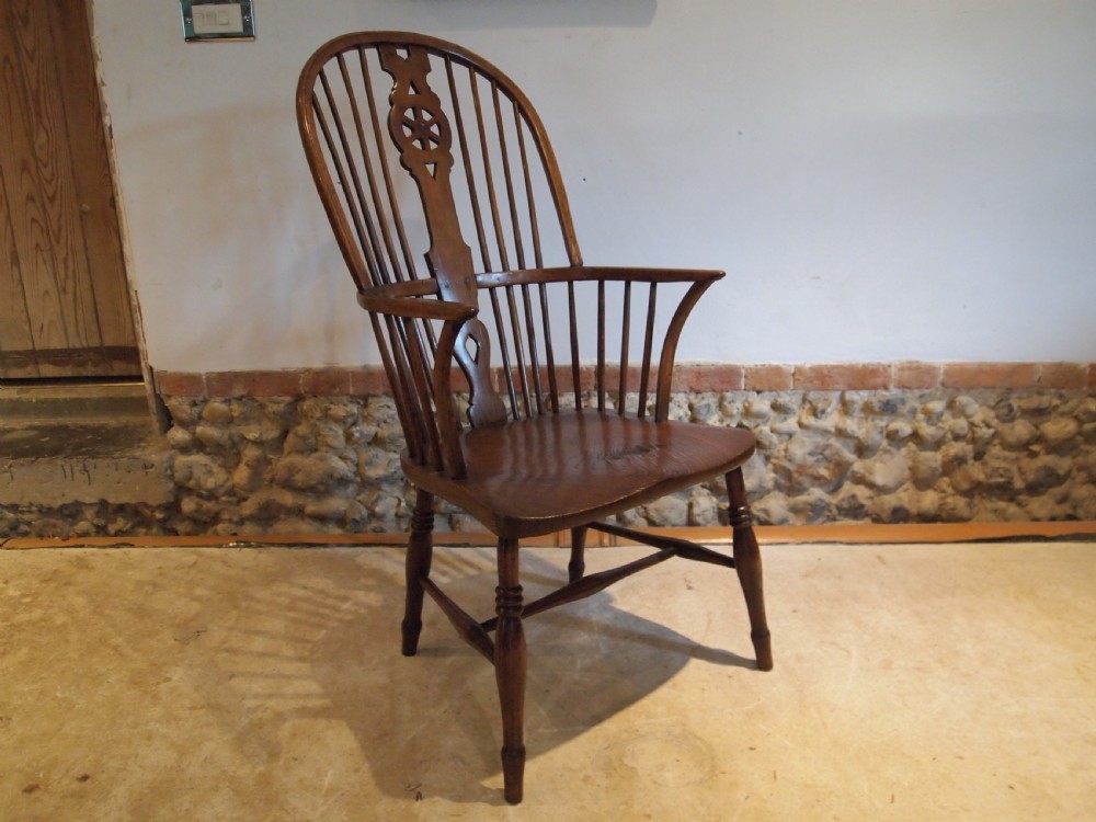 Chair Windsor early Victorian Ash Elm armchair c1840 View VII