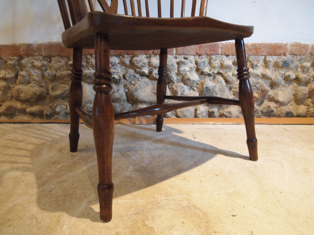 Chair Windsor early Victorian Ash Elm armchair c1840 View XII