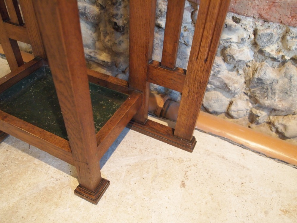 Coat hat or hall stand Arts and Crafts Oak c1900 View VII