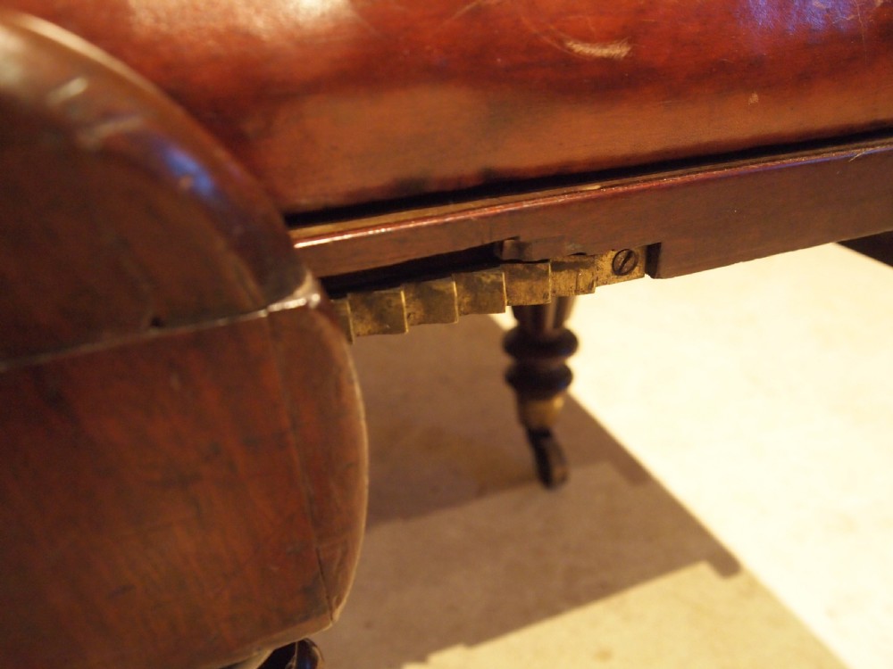 Chair fine rare Reclining William IV leather armchair c1835 View IV