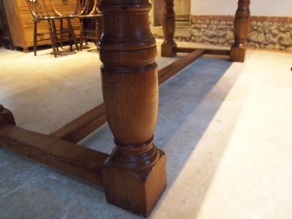 Table refectory dining farmhouse English Oak c1930 View VI