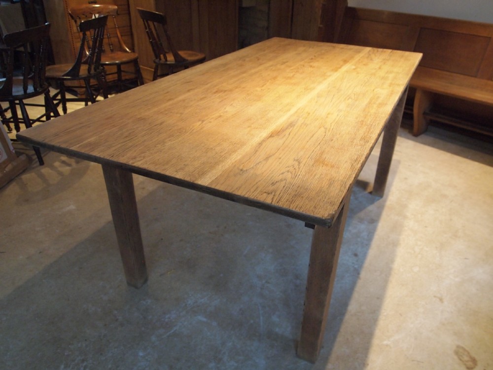 Table refectory Edwardian Oak dining farmhouse c1900 View VII
