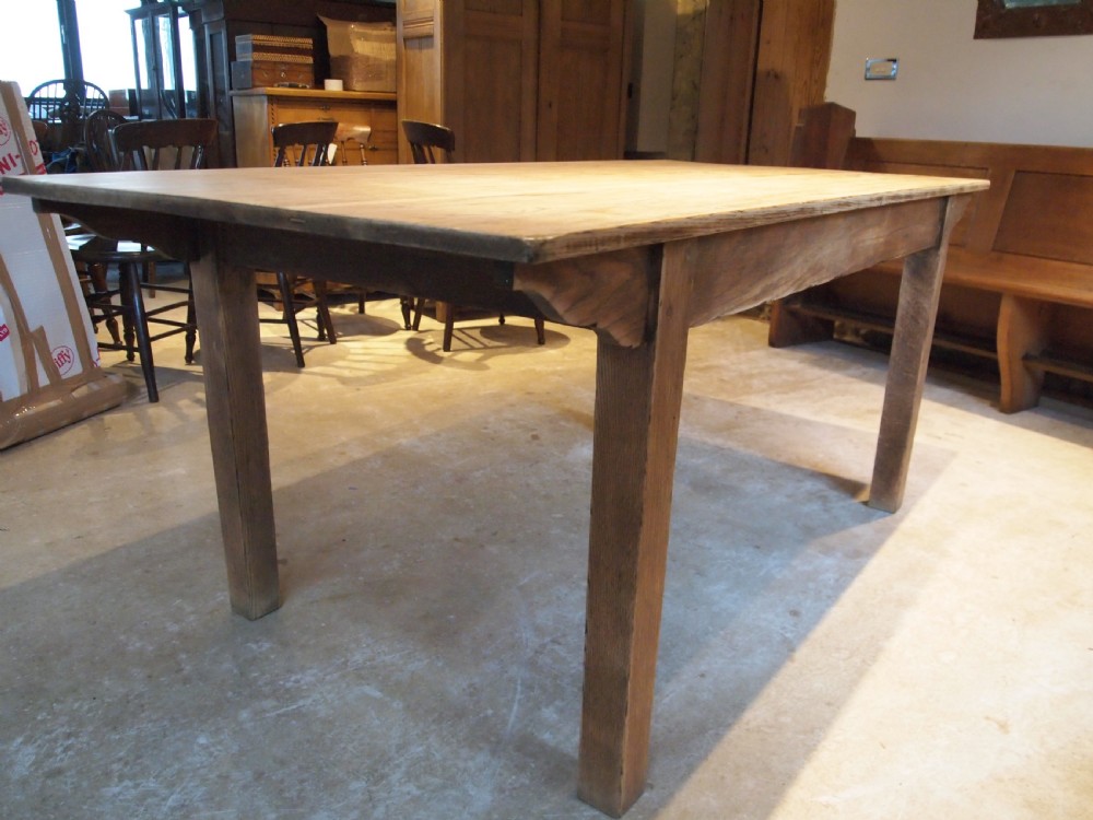 Table refectory Edwardian Oak dining farmhouse c1900 View IX
