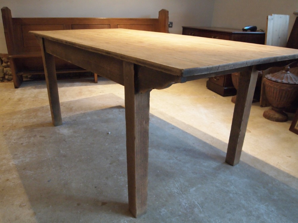 Table refectory Edwardian Oak dining farmhouse c1900 View XII