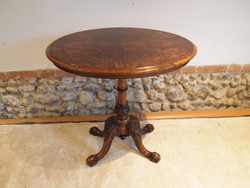 Table hall lamp side console Victorian Walnut c1870