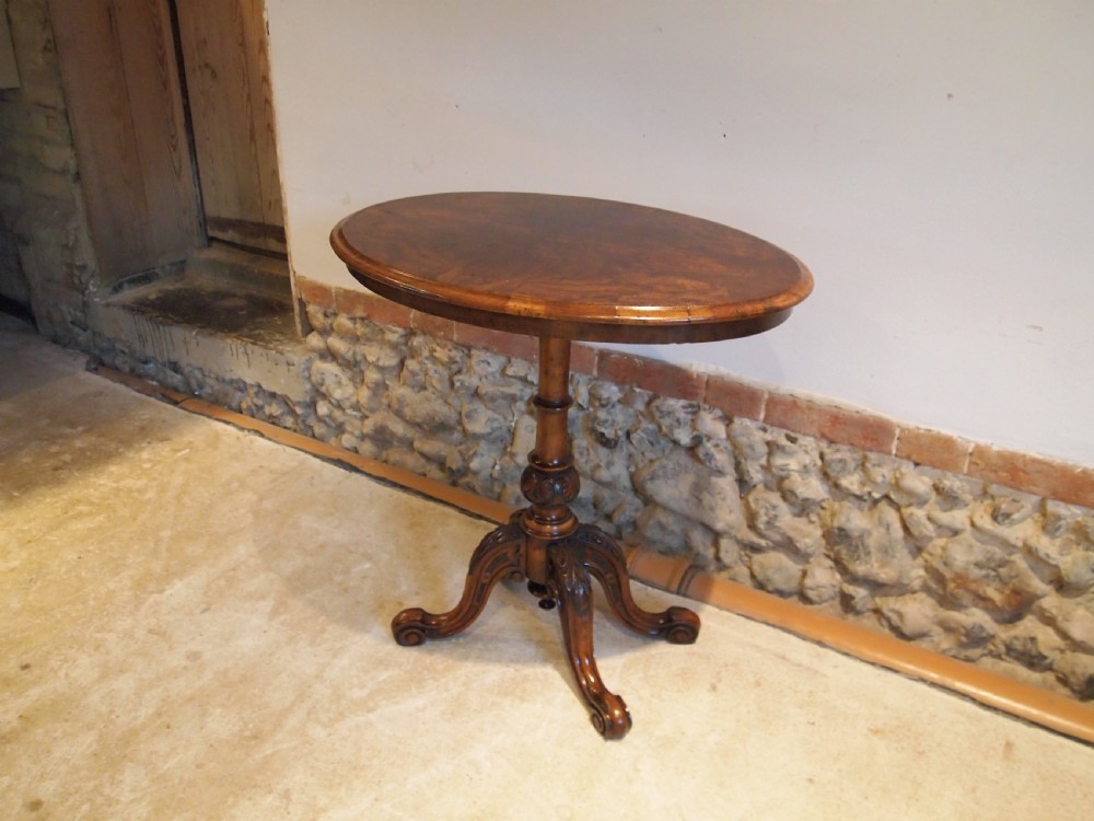 Table hall lamp side console Victorian Walnut c1870 View IV