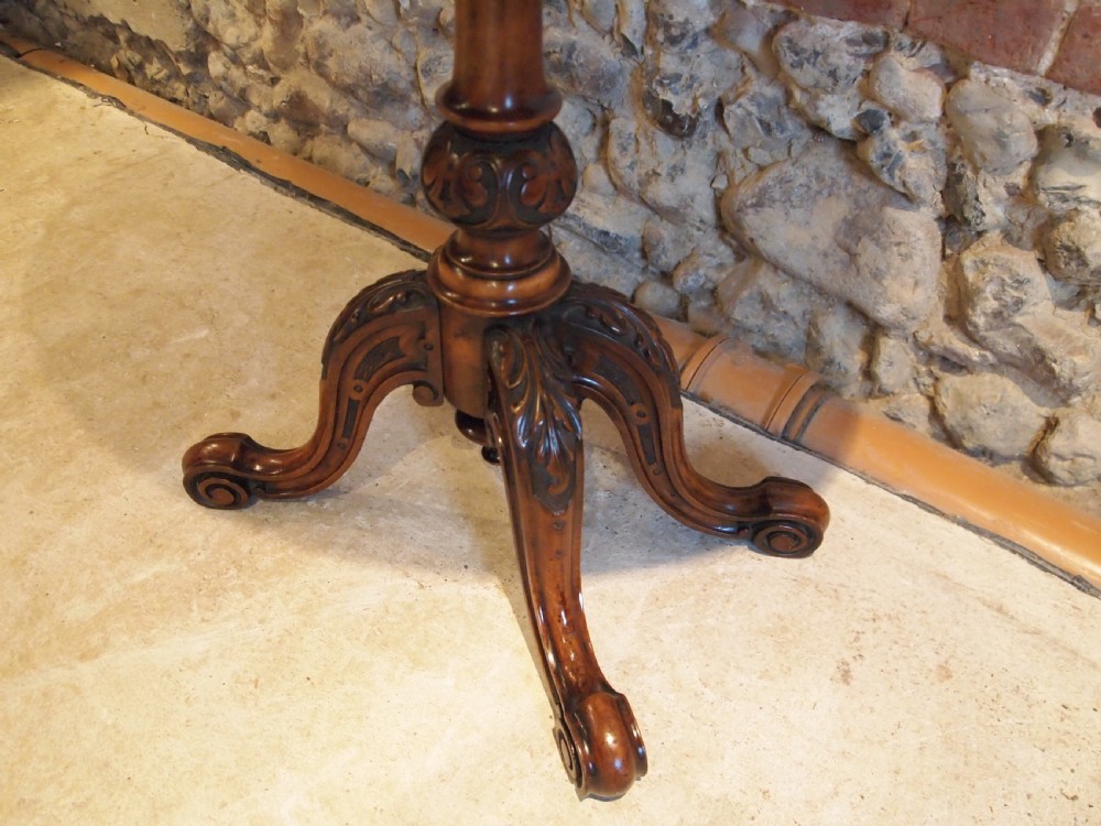 Table hall lamp side console Victorian Walnut c1870 View VIII
