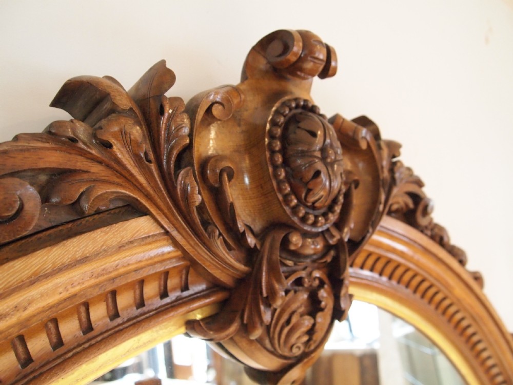 Mirror remarkable Victorian carved Oak Pratt and Prince c1850 View II