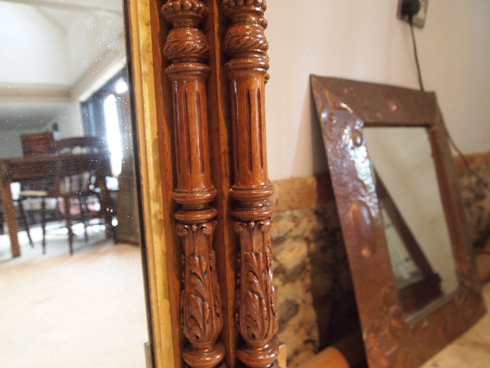 Mirror remarkable Victorian carved Oak Pratt and Prince c1850 View V