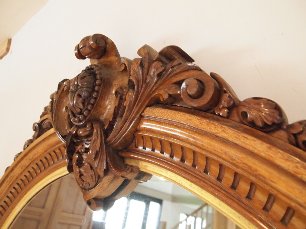 Mirror remarkable Victorian carved Oak Pratt and Prince c1850 View VII