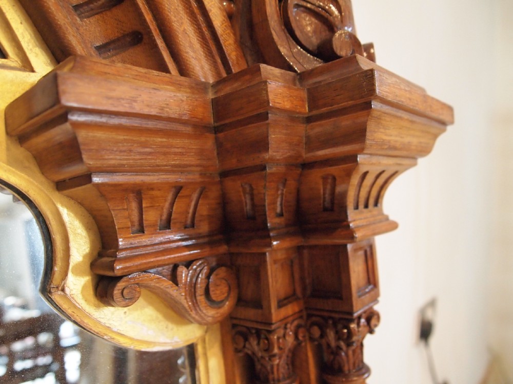 Mirror remarkable Victorian carved Oak Pratt and Prince c1850 View VIII