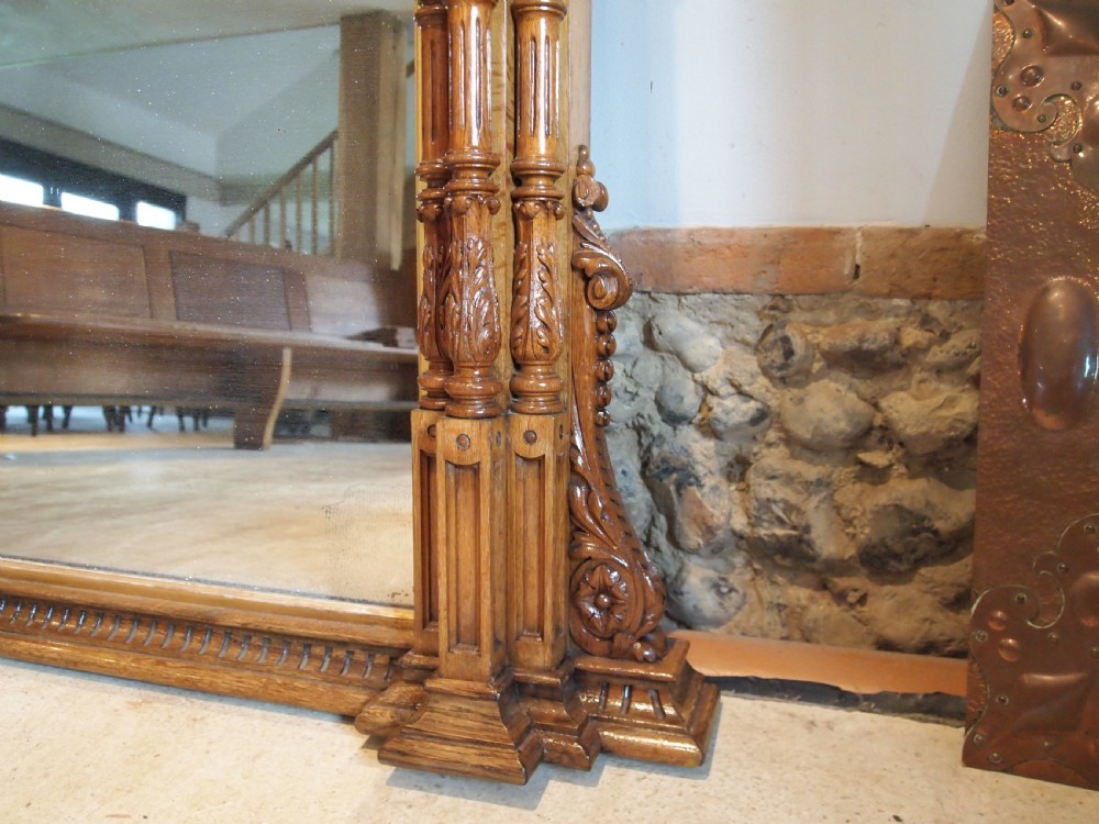 Mirror remarkable Victorian carved Oak Pratt and Prince c1850 View X