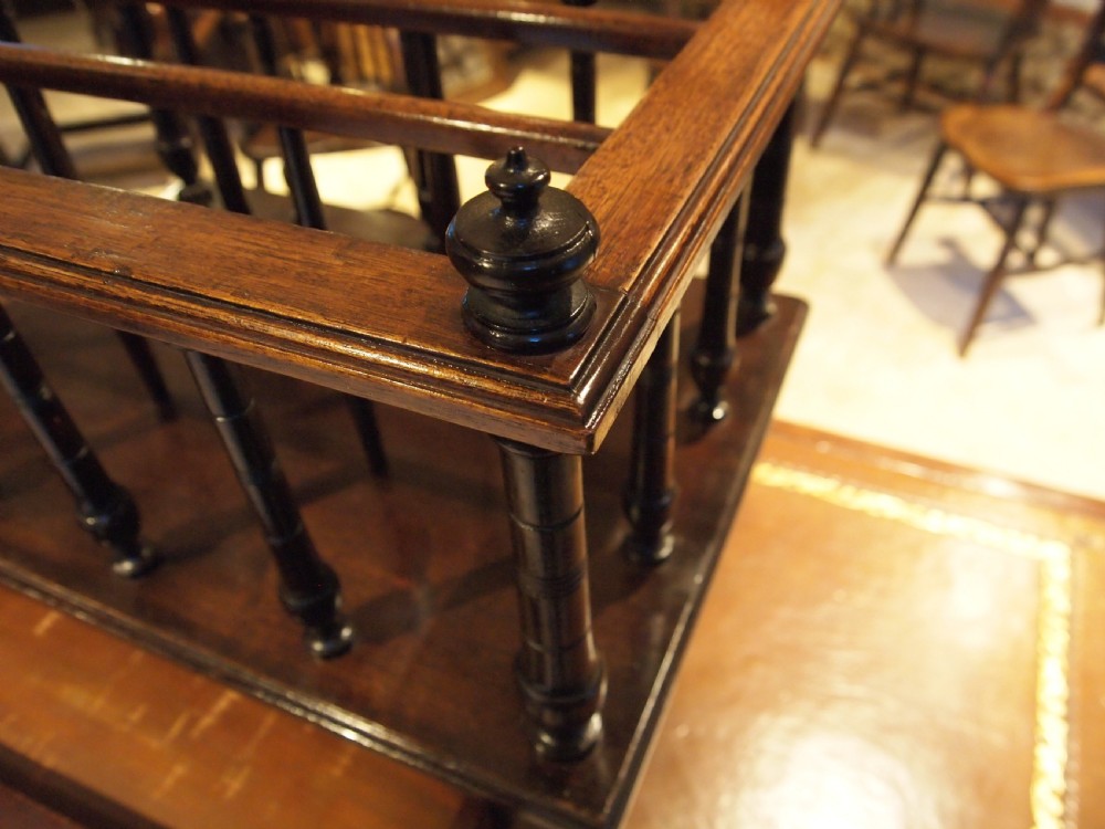 Canterbury magazine rack Victorian Mahogany c1880 View III