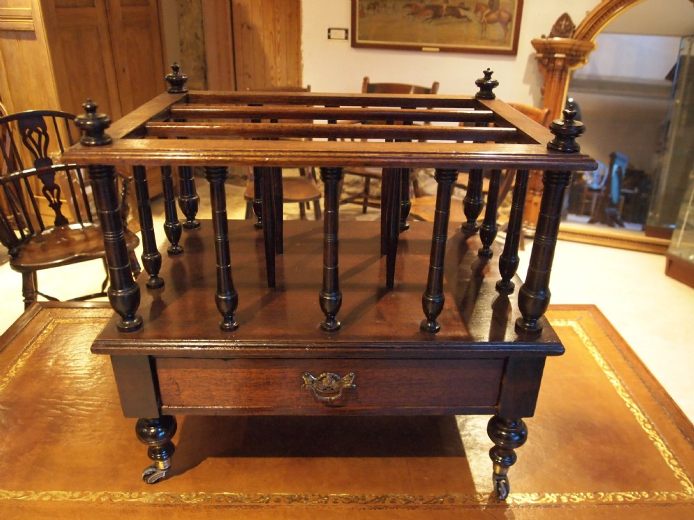 Canterbury magazine rack Victorian Mahogany c1880 View VII